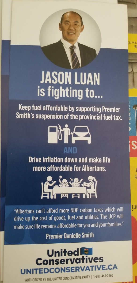 EvilAstronomer1's tweet photo. When will the UCP &amp; idiots like @ABDanielleSmith &amp; @jasonluan88 stop lying? Suspending the gas tax only takes away from funding needed services. Our #CarbonTax rebate has INCREASED. These fucking idiots must thing we're all stupid. #FiretheUCP #FireLuan #yycFoothills #yyc #ableg https://t.co/nsZRVgVinm