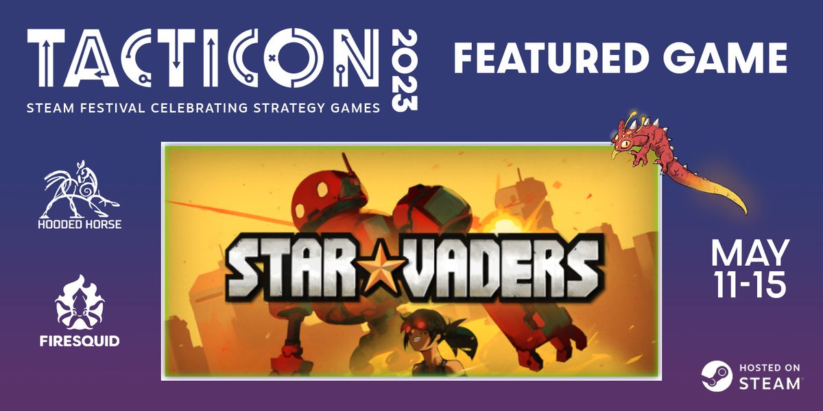 AxolotlStar's tweet photo. ✨IMPORTANT NEWS✨

The Star★Vaders DEMO is coming to Steam with #TactiCon2023 on May 11th!

Come try out our deckbuilder, and take a look at some of the other awesome strategy games featured during the festival! Thanks @tacticon_games! https://t.co/ee8lB3g2va