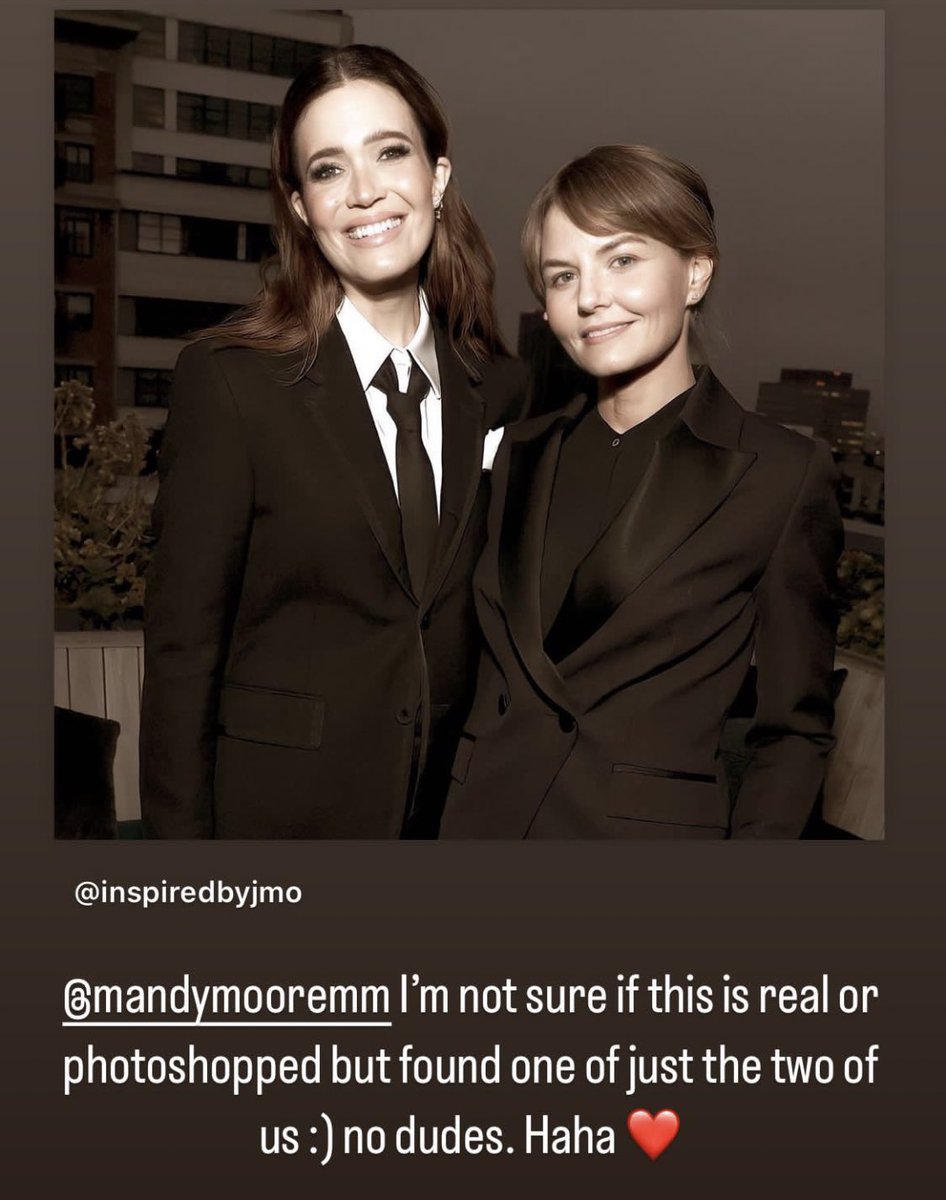 From Jennifer Morrison’s IG story “<a href="/TheMandyMoore/">Mandy Moore</a> and <a href="/jenmorrisonlive/">Jennifer Morrison</a>  finally a phot who out dudes !” #jennifermorrison