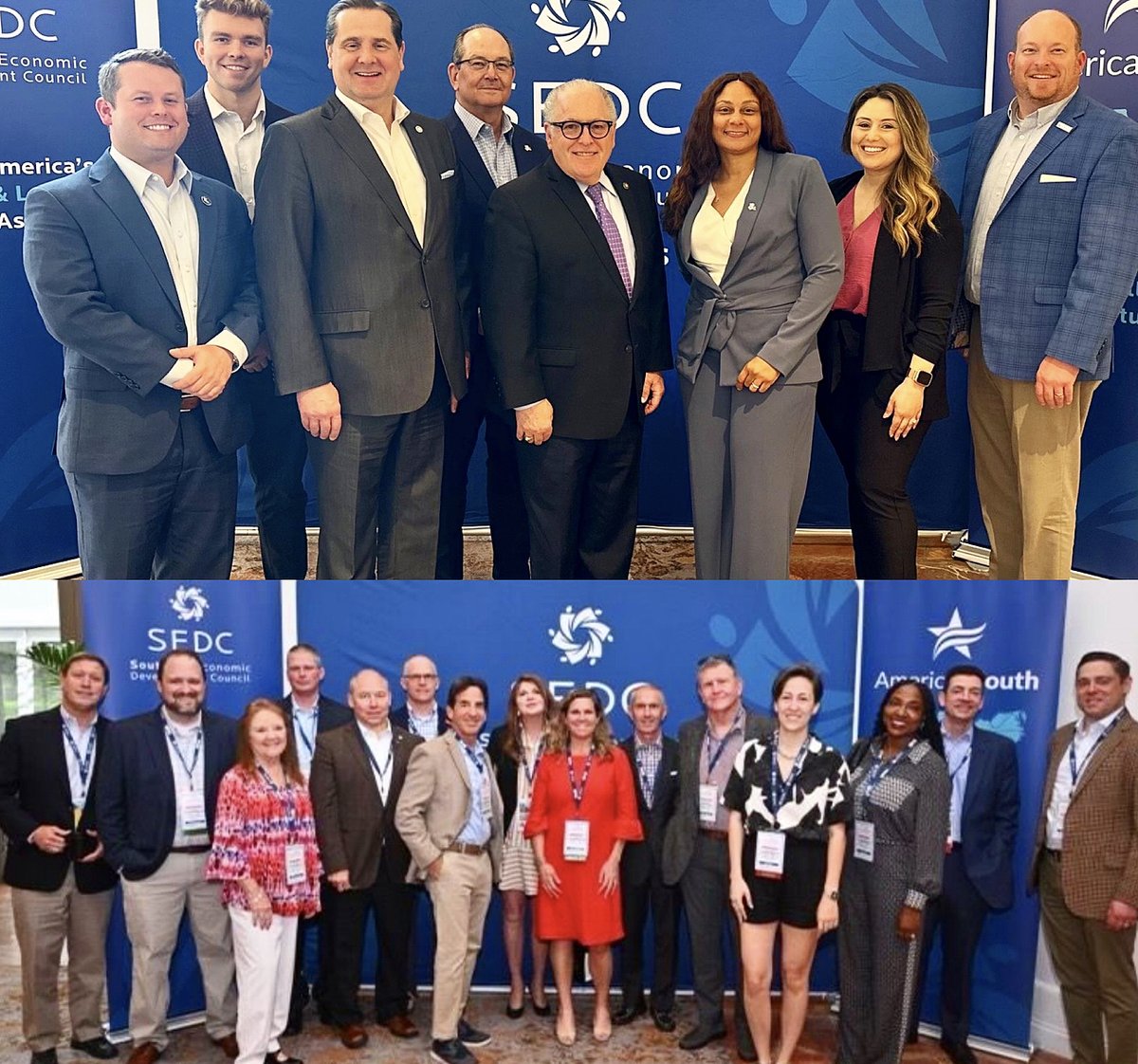 SEDCouncil's tweet photo. State delegations showed up and showed out at the #AmericanSouth Site Selection Summit. Send us your state’s group shots! https://t.co/kQR9L1vvWg