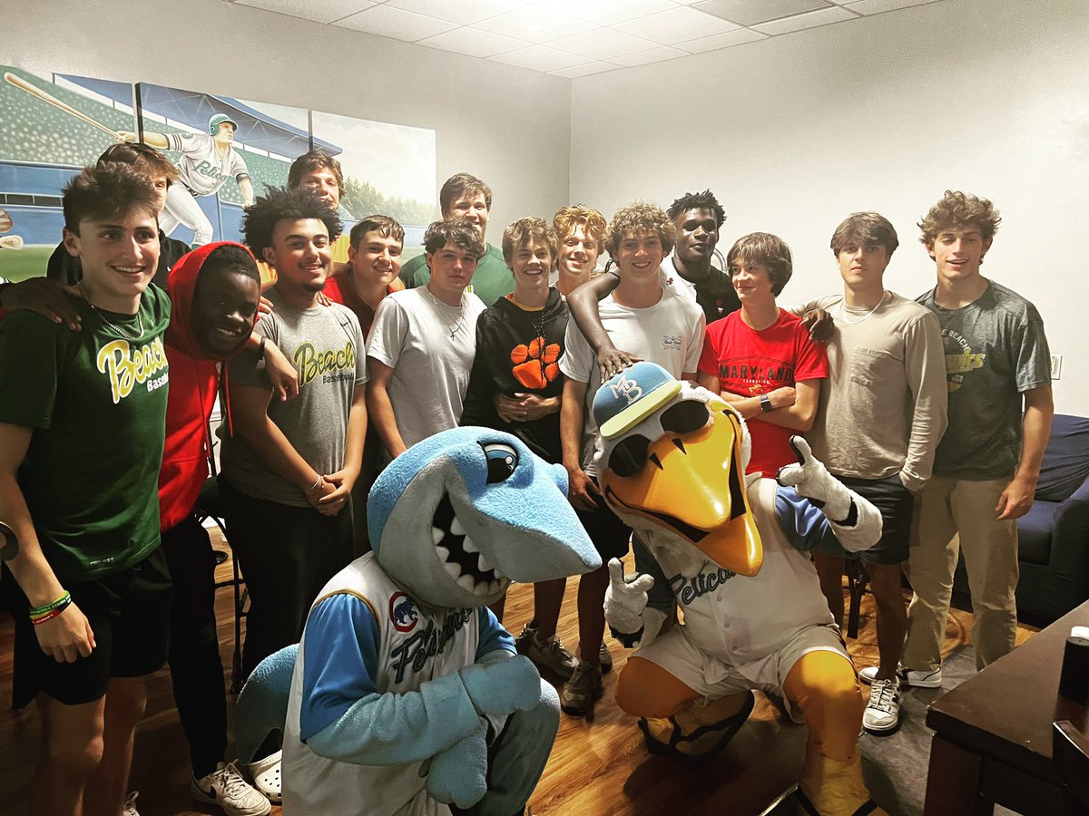 Beach Baseball enjoying a Pelicans game tonight!  Thanks for the hospitality!@MBPelicans