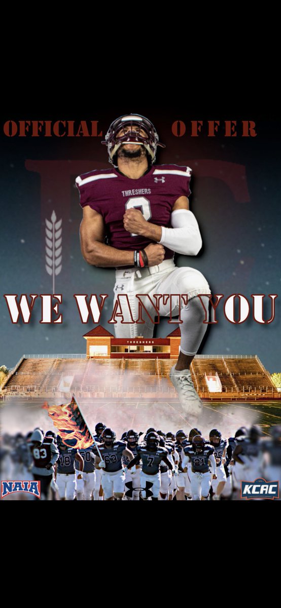 Beyond grateful my first official offer!!!
@CoachGrider_BC <a href="/CoachStokesBC/">AB Stokes</a> <a href="/Threshers_FB/">Bethel College FB</a>