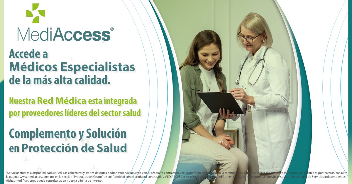 MediAccessSalud's tweet photo. Te ofrecemos una amplia Red Médica a nivel nacional, que se puede adaptar a tus necesidades y presupuesto. #SaludIntegral #GastosMédicosMenores https://t.co/yunzdEUgO6 https://t.co/vs3n4pVCmX
