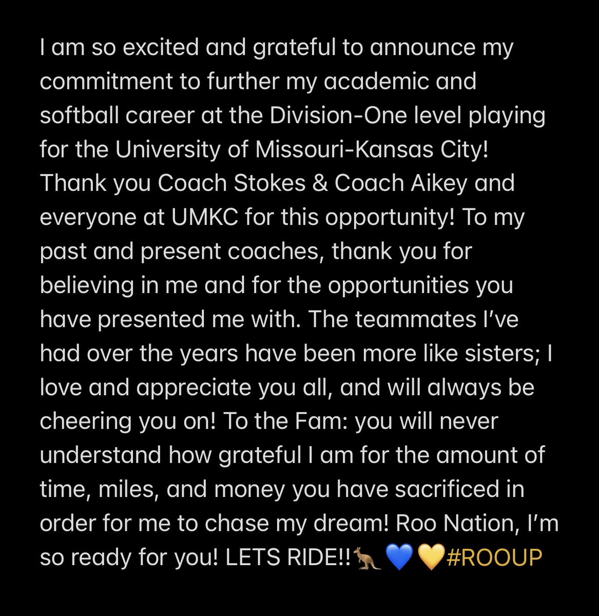 PaytonSchnoor's tweet photo. To the Next 4…💙💛🦘 @KStokes10 @kelseyaikey @kcroossb @IowaPremierFP @PantherNorfolk https://t.co/N1dtUNQKFg