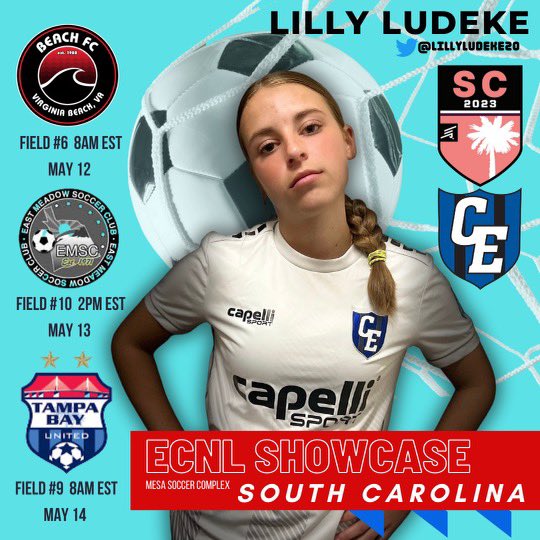 Can’t wait to get to <a href="/ECNLgirls/">ECNL Girls</a> showcase in South Carolina this weekend and compete with my @CE09GirlsECNL teammates #LetsGo <a href="/ClassicsEliteSA/">Classics Elite Soccer Academy</a> <a href="/ImYouthSoccer/">ECNL/GA/Recruiting/College Soccer</a> <a href="/ImCollegeSoccer/">College Soccer Truth ™</a> <a href="/6a_28/">SA High School & Club Soccer</a> <a href="/SATXSoccer/">S.A. Soccer ⚽🎥🎙️</a>
