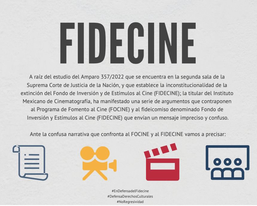 A la comunidad cinematográfica aquí 9 facts sobre la discusión de la defensa del FIDECINE y su compatibilidad con FOCINE. #EnDefensadelFidecine
#DerechosCulturales
#NoRegresividad
#SiProgresividad