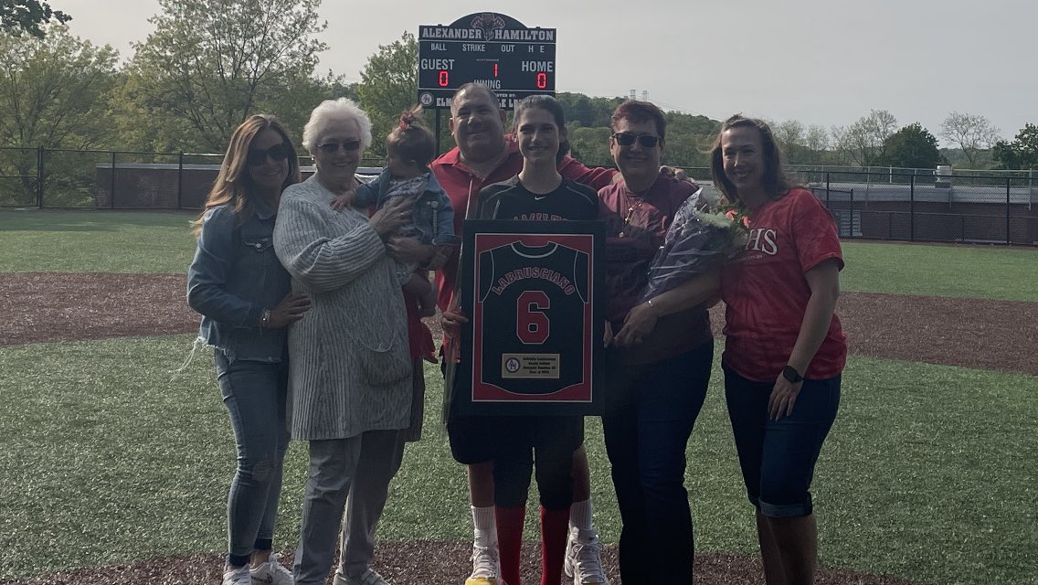 Congratulations to the #2023Seniors of Hamilton Softball on a 21-18 win over Woodlands! Gabby, Bella &amp; Cianny have been constant leaders on the field all season long! We will miss them tremendously next year &amp; are grateful for all they’ve given us over the years! #SeniorDay