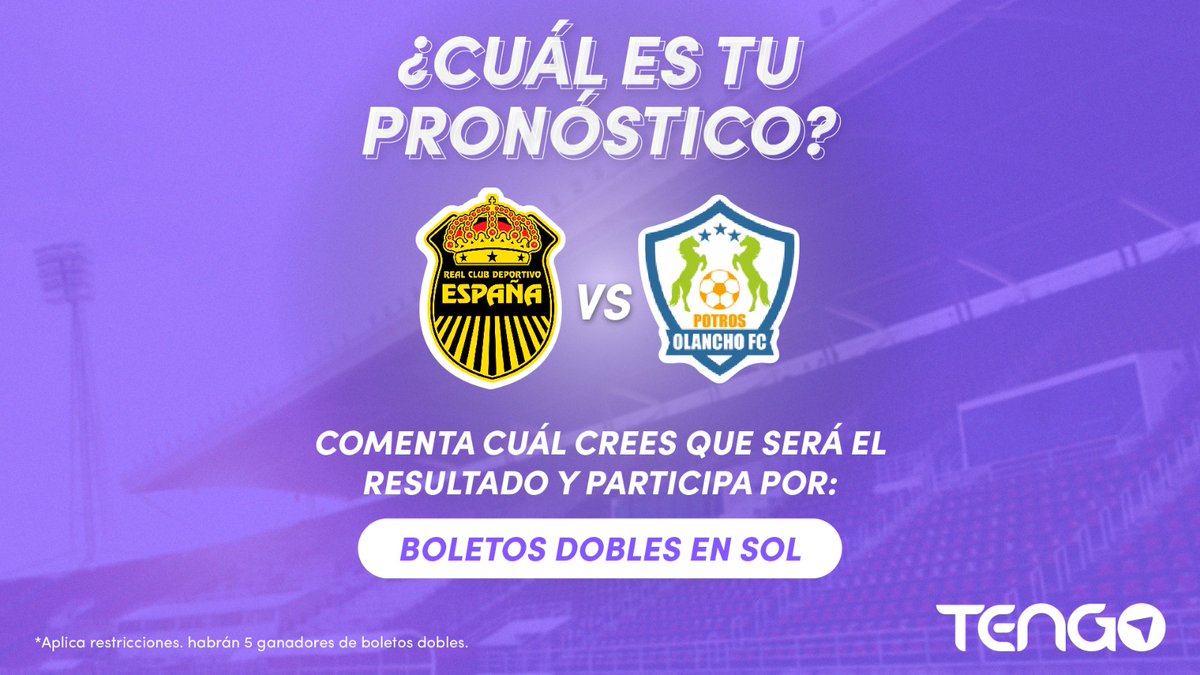 TENGOHonduras's tweet photo. ¿Quieres ir al estadio Olímpico? 🤩🏟️🔥¡No te lo pierdas! 😎 Participa y GANA Boletos Dobles para este partido emocionante. 🎟⚽️🎉 #Tengo #AppGO #AppGoTengo #Futbol https://t.co/u9l8CBIjK1