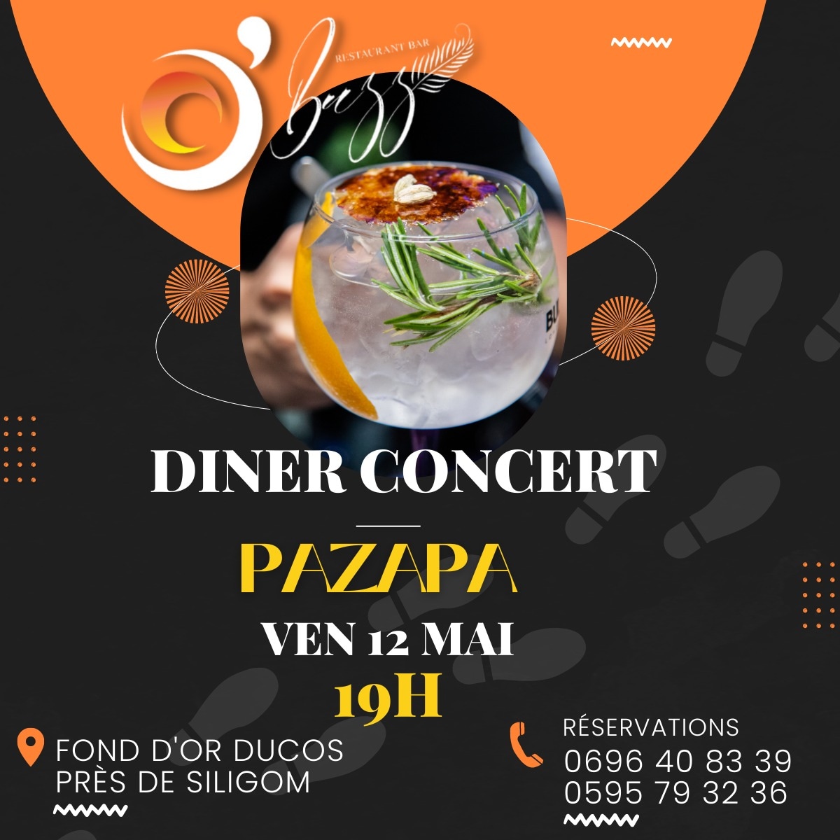 smanager972's tweet photo. Le quartet PAZAPA avec @Jean-Michel Gobalsamy🎤 @marco Ambroise🥁.@charly lopez 🎸@SteeveRemion🎹 au resto @o'buzz !!! On.vous y attend vendredi 🥂💥💥 https://t.co/uw1l1ez6ss