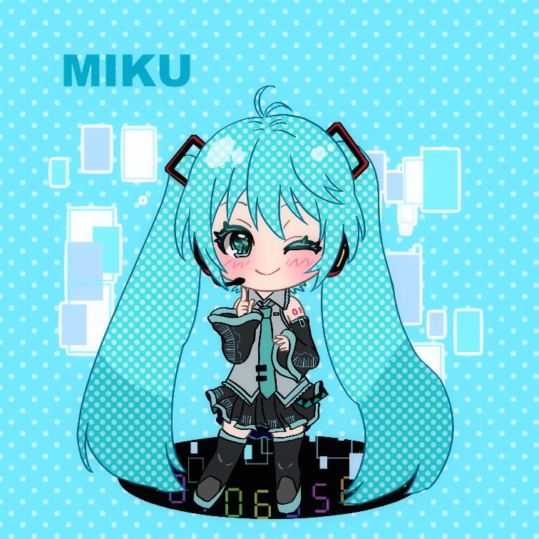 初音ミク「ゆどうふさんのちっちゃなミクさん!パチッとウインクする姿がカワ(・∀・)イイホー」|piapro(ピアプロ)のイラスト