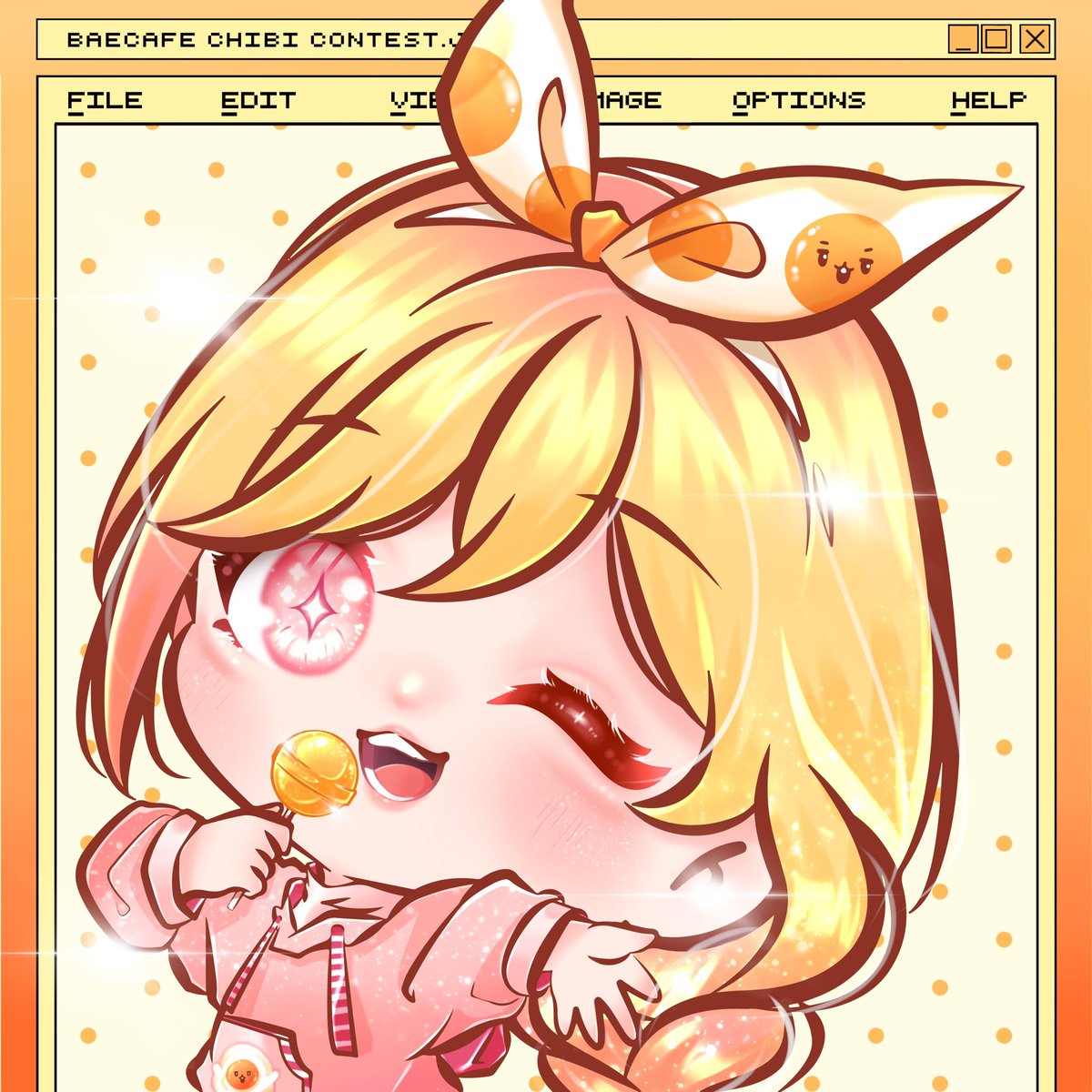 I very enjoy doing this contest. The colors are inspired by my mascot when I live stream. Thank you for a great contest <a href="/baebaecafe/">BaeCafe</a> 

#baecafechibicontest #coloring