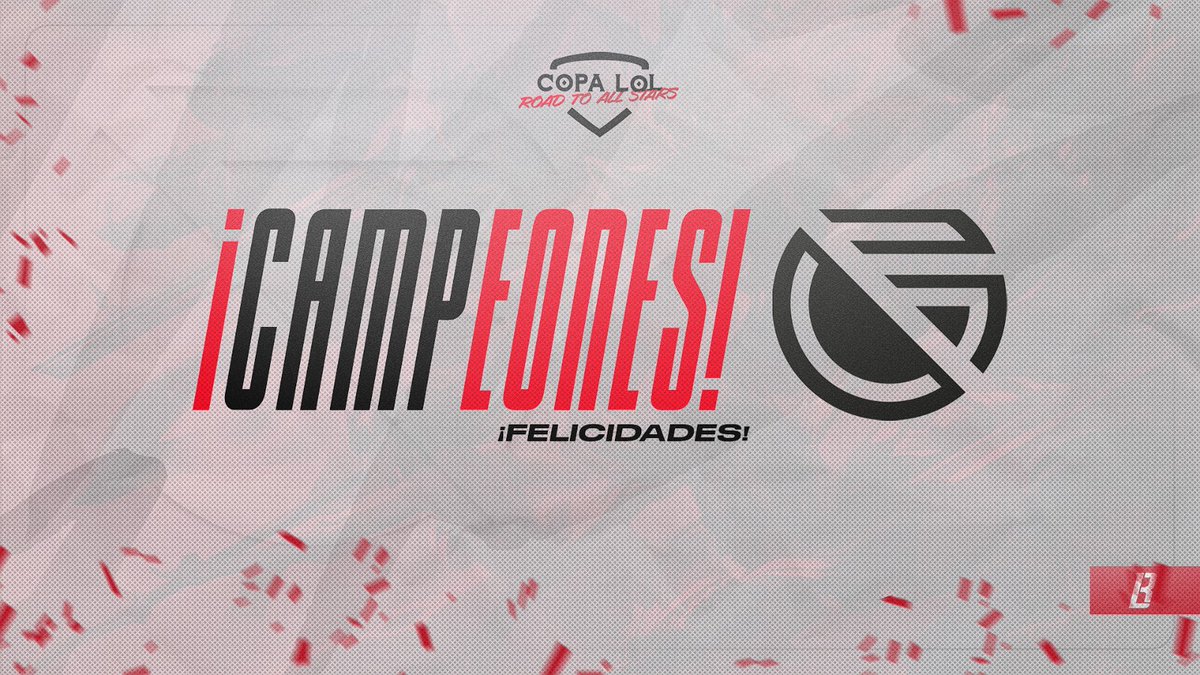 #LOL

CAMPEONES !!!

GANAMOS LA FINAL 3-1 

<a href="/nvilllada/">nvillada</a>
<a href="/Skratt_lol/">Skratt</a>
@TThompsonnn
@6onza_a
<a href="/Maxterium/">Maxterium</a> 

<a href="/Lukilagercoach1/">lukilager</a> 

Felicitaciones a los muchachos que se lo merecían y gracias por traernos la copa