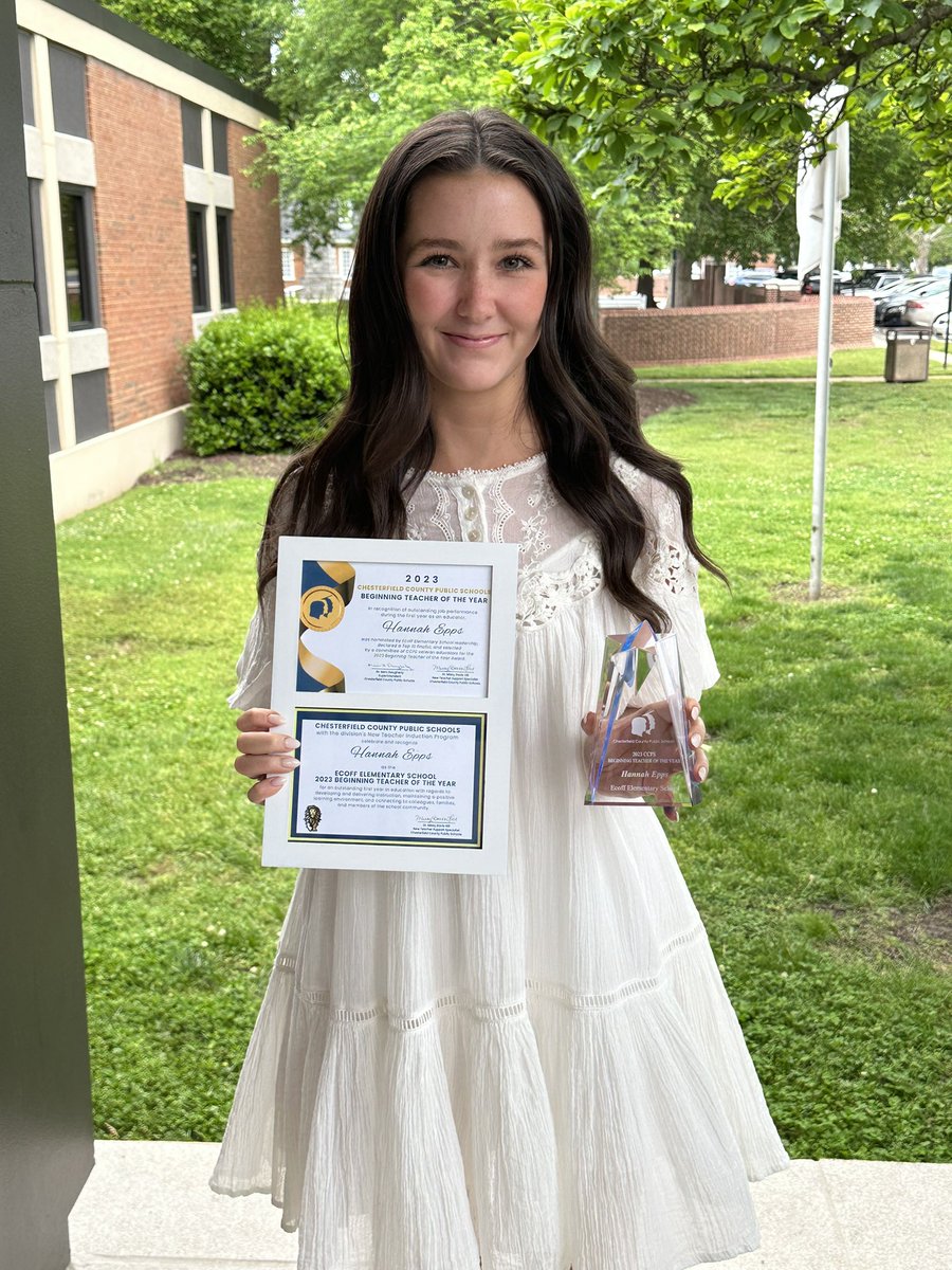 missydhill's tweet image. Ms. Hannah Epps of @EcoffElementary is @ccpsinfo’s division-wide 2023 Beginning Teacher of the Year! Her attention to evidence-based literacy research results in incredible, daily small group instruction. Her classroom is inviting, organized &amp;amp; filled with positive energy.