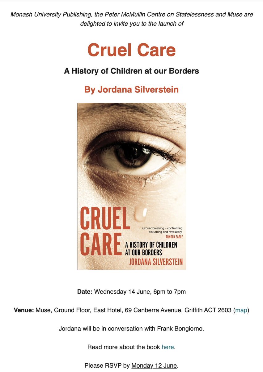 hey canberra friends - it's your turn to hear me rabbit on. i'm feeling very lucky to be in conversation with <a href="/fbongiornoanu/">Frank Bongiorno</a> in June - please come along!

details and rego: mailchi.mp/1c0af388923a/c…