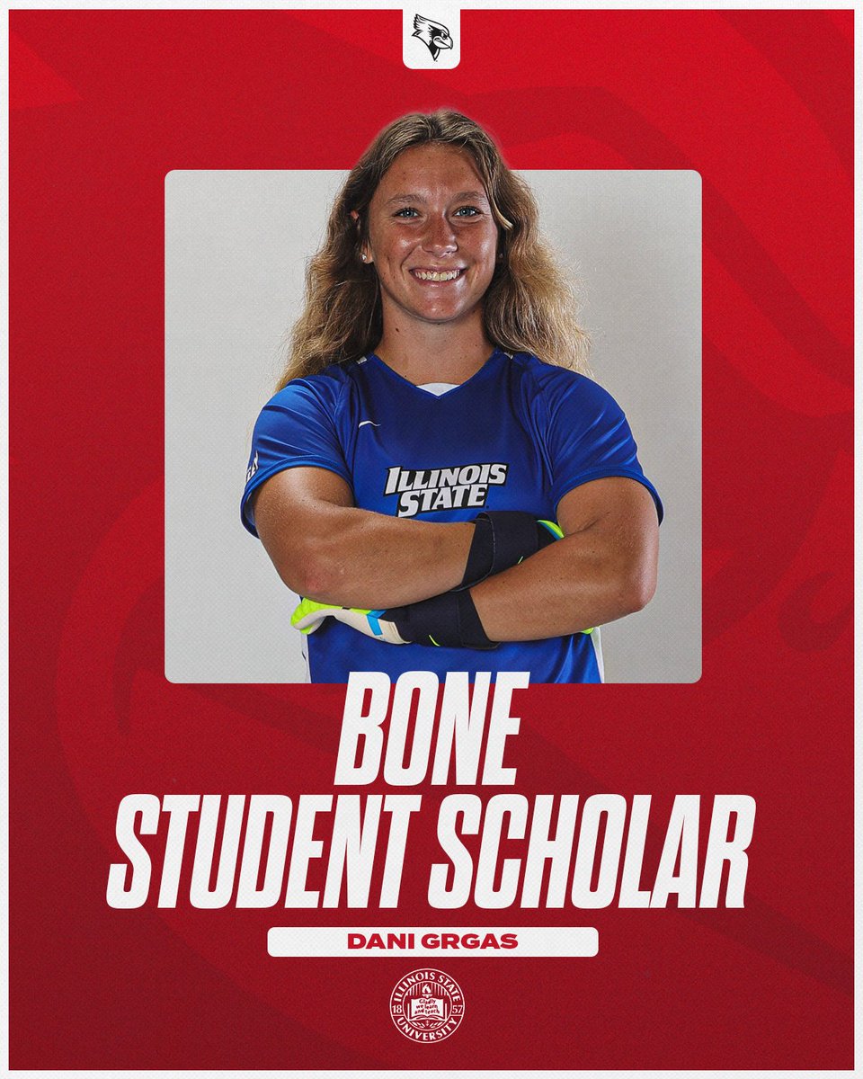 Redbird_Soccer's tweet photo. s/o to dani for earning a selection as one of Illinois State University's 14 Bone Scholars - the highest university-wide honor given to undergraduate students 🤩 https://t.co/FCMMPGQI1g