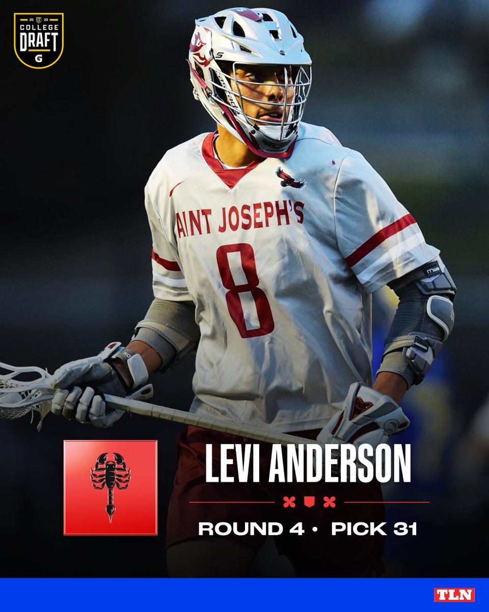 Round 4 • Pick 31:

<a href="/PLLChaos/">Carolina Chaos</a> select Levi Anderson. Attackman from Saint Joseph's University (<a href="/SJUHawks_MLax/">Saint Joseph's Men's Lacrosse</a>)