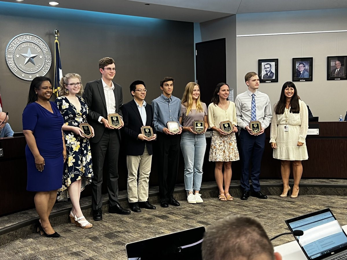 Congratulations to our #NationalMerit Finalists for your accomplishments this year being recognized tonight at the 
@HumbleISD board meeting @HumbleISD_ADV