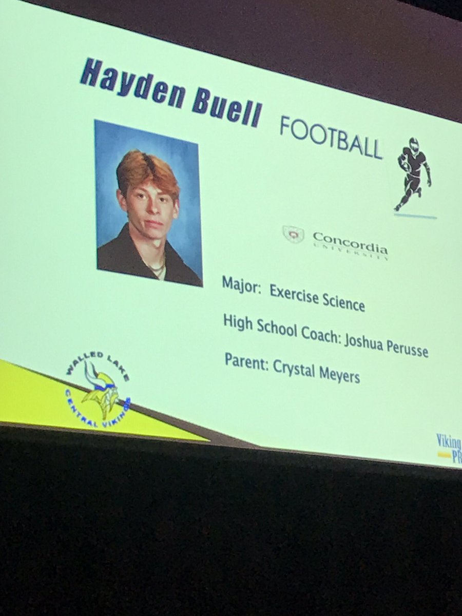 Congratulations to <a href="/HaydenBuell/">Hayden Buell</a> on committing to play football at <a href="/CUAA_Football/">Concordia Football</a>! Hayden was a 3-year varsity player and captain his SR yr. He is an outstanding student and athlete, and is a man of integrity. We are excited to follow your journey; thanks for giving us your all!