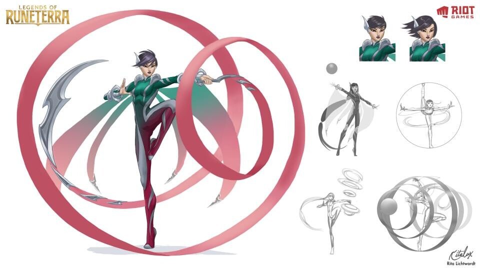 Spideraxe on Twitter: "Legends of Runeterra Ribbon Dancer Concept Art