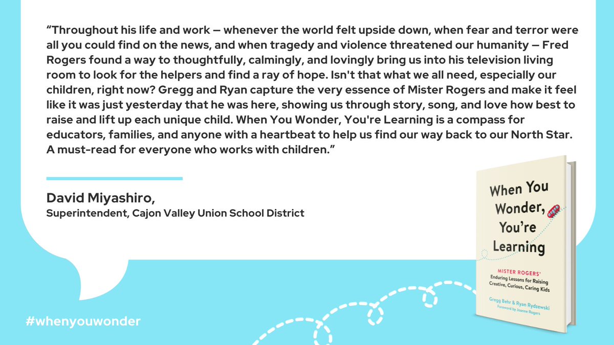 greggbehr's tweet image. Recognized as a forward-thinking education leader by @NSBAPublicEd, @DPLeague, @AASAHQ, @usedgov, and more, and a sought-out voice at @asugsvsummit and @SXSWEDU, @davidmiyashiro is someone who lives out the #FredMethod every single day (referring, of course, to Mister Rogers).