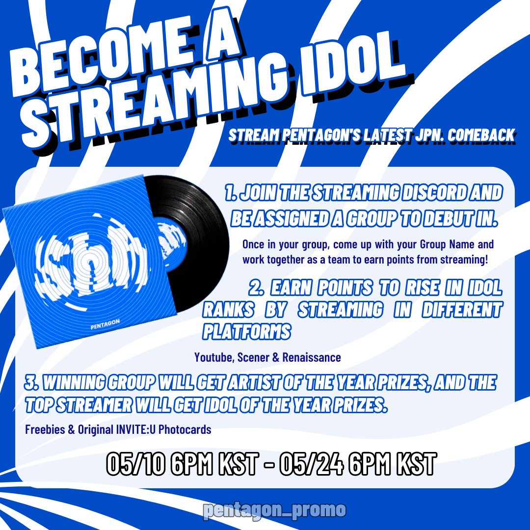 pentagon_promo's tweet photo. [STREAMING COMPETITION🎯]
Here is our new streaming competition to boost views in #PENTAGON_Shh Performance video when it gets released. 
📢Join us now in our Streaming Discor and let's have fun  together💖
🔗 https://t.co/whztb0a4gb

🏆 More info in the image below
@CUBE_PTG https://t.co/ZelnBQSUIJ