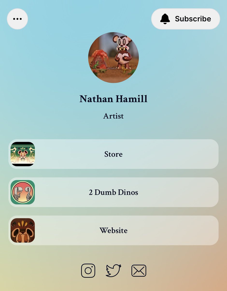 NathanHamill's tweet photo. Hey, guys! Here’s my Linktree: https://t.co/xMmOlfLe3K #LAVABEAR #Lavawear #2dumbdinos #art #vinyltoys https://t.co/a70xAQDiZp