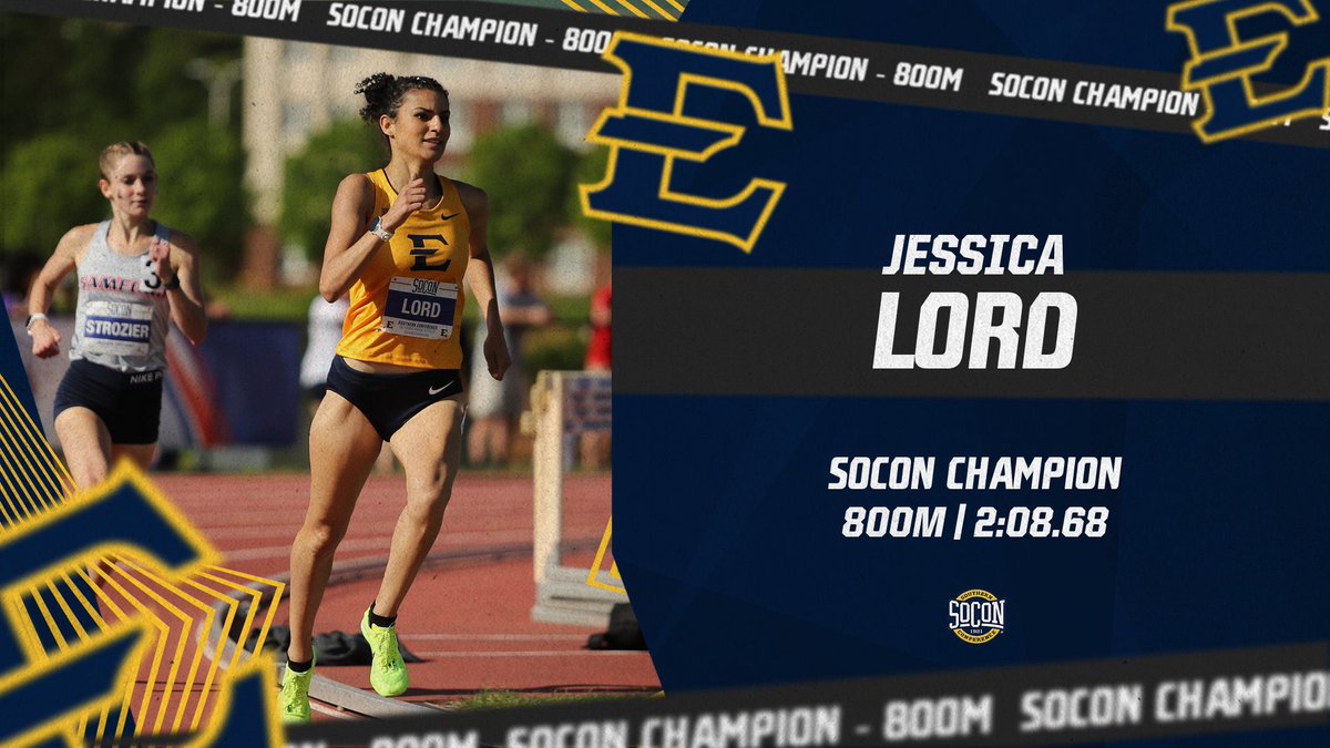 ETSU_TF_XC's tweet image. 𝗬𝗼𝘂𝗿 𝟴𝟬𝟬𝗺 𝗦𝗼𝗖𝗼𝗻 𝗖𝗵𝗮𝗺𝗽𝗶𝗼𝗻 🥇

Congrats to 𝙅𝙚𝙨𝙨𝙞𝙘𝙖 𝙇𝙤𝙧𝙙 on winning the @SoConSports 800m title with a time of 2:08.68, marking her first career individual conference title 🏆

#BucMentality | #ETSUTough