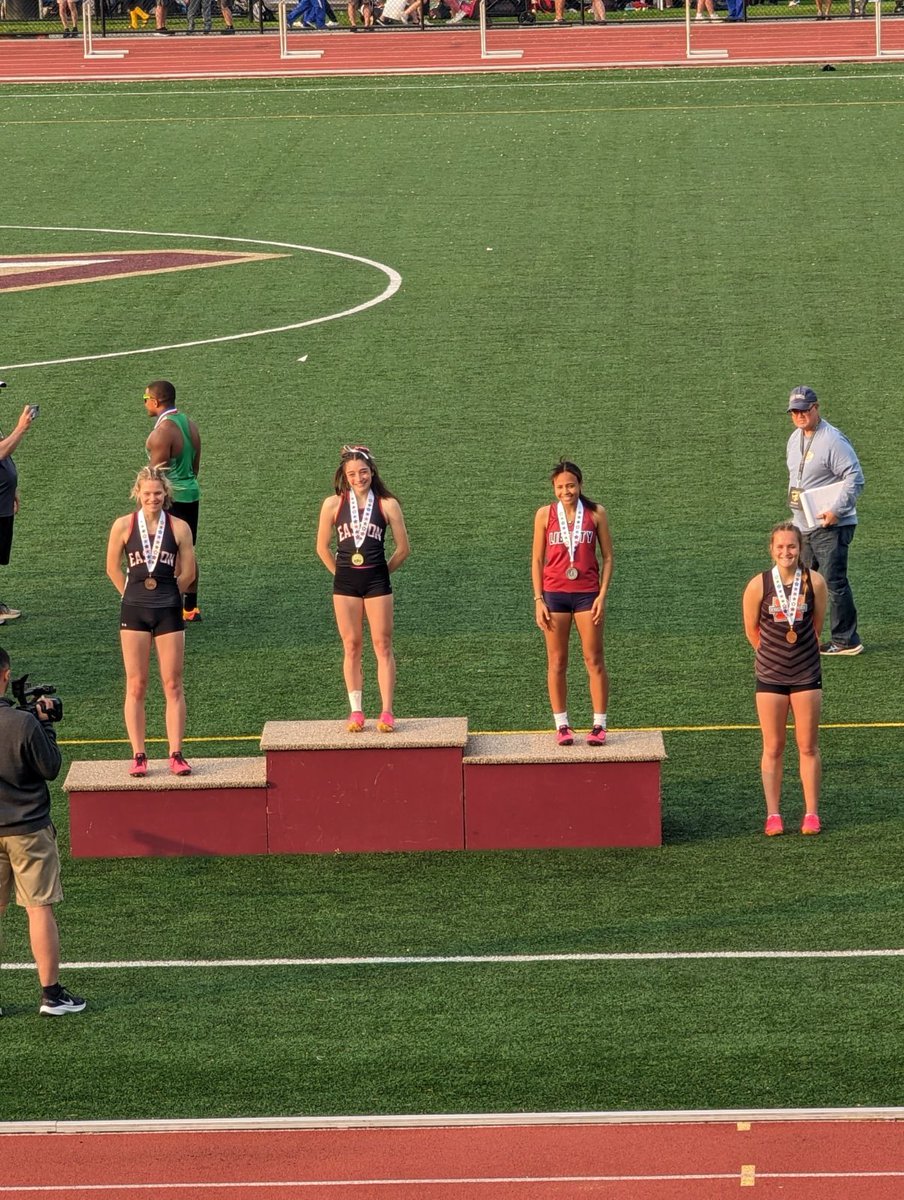 Danika Cuchran ran for fourth place today in the 300 hurdles at the EPC League Championships.