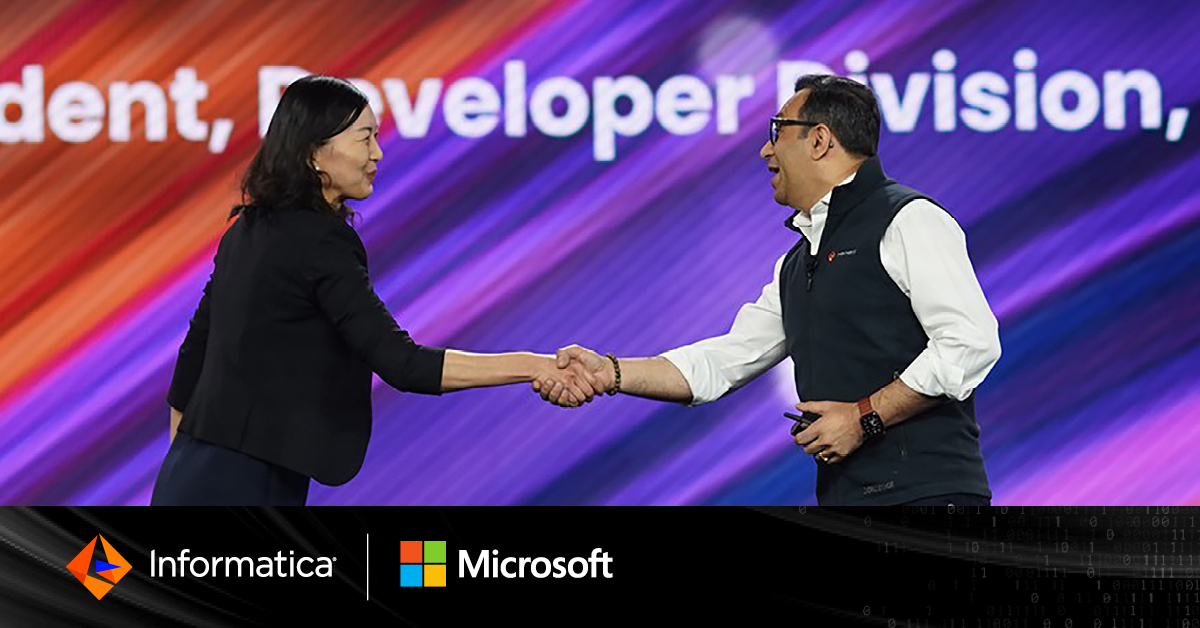 Our IDMC is now available as an Azure Native ISV service! Thank you, <a href="/Microsoft/">Microsoft</a>’s Julia Liuson for sharing the stage, and continued collaboration to deliver seamless, AI-powered data capabilities and democratization to Azure customers. Learn more: informatica.com/about-us/news/…