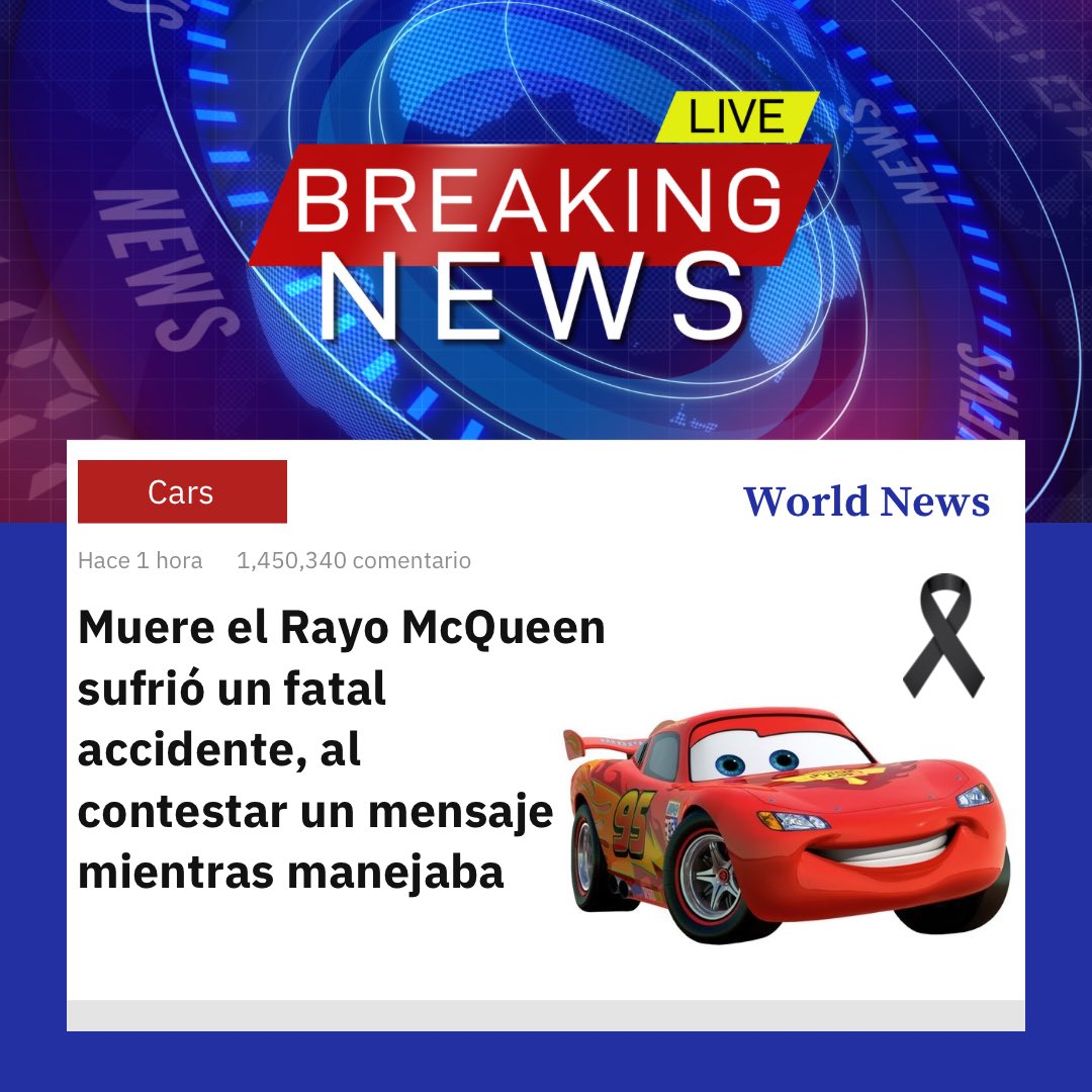 v4lebr's tweet photo. no uses el celular mientras manejas #nomovilcuandomanejas #rayomcqueen #AccidenteVial #viralvideo #ChampionsLeague https://t.co/5mo6LbvDYg