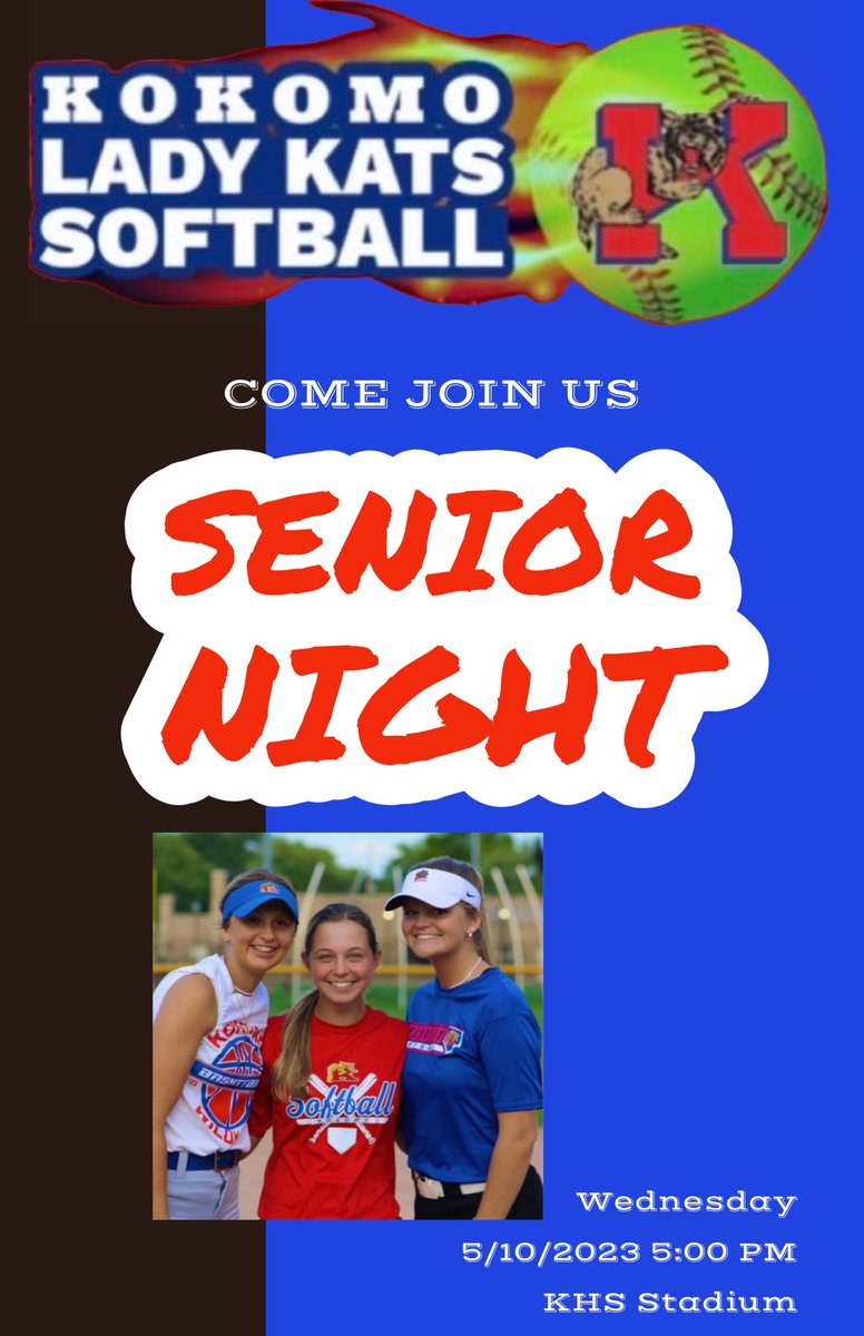 KHSKatsCoach's tweet photo. Come out and help us celebrate our Seniors tomorrow night at 5:00. https://t.co/9upwKoEfck