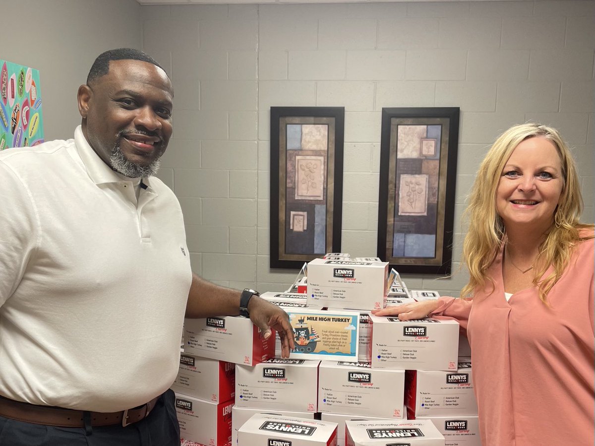 DCS_Overpark's tweet photo. Thank you to Pleasant Grove Church for providing Lenny’s sandwiches for our entire staff Monday! We sure are loved! #TeamDCS #TeacherAppreciationWeek https://t.co/DWDuvsp8ey