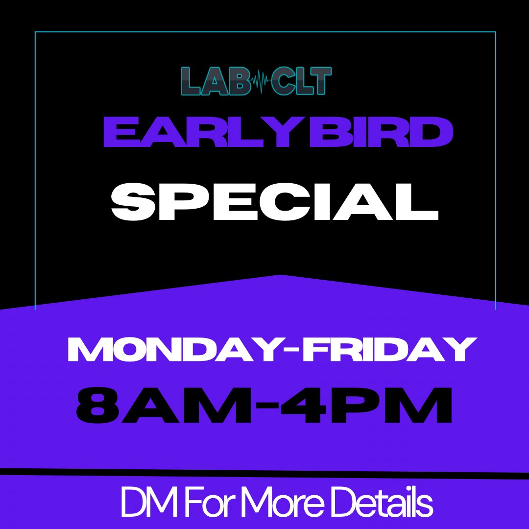 TheLabCLT's tweet photo. Book Your Next Session @TheLabCLT https://t.co/AONa2ZmMo5