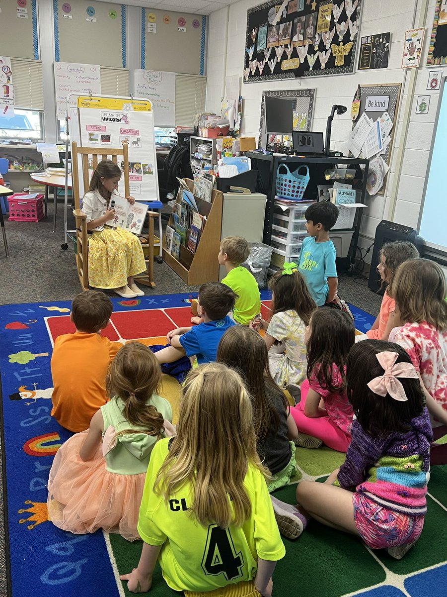 Introducing my Assistant Principal for the Day… Ms. Norah!  She showed up dressed for success, led the school with grace and kindness, and wow’ed everyone at Elmwood with her natural leadership skills!  So proud of her! 👊🏻🙌🏻 #girlpower #yourock #partnersingrowth <a href="/LangesMatt/">Elmwood Eagles</a>
