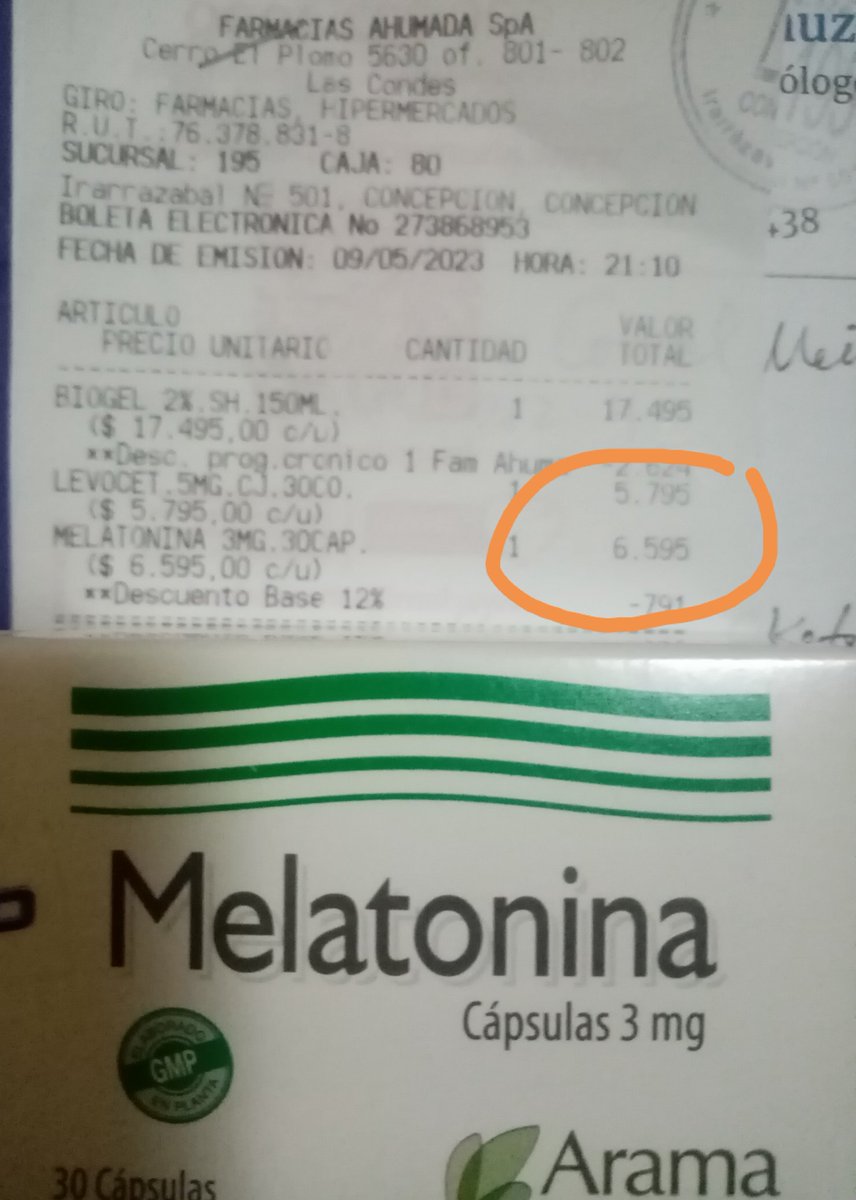 jdelrio70's tweet photo. Farmacias Ahumada Melatonina 3mg, 30 cápsulas, Laboratorio Arama $6.595.-
Mismo producto, marca, dosis y cantidad, pero en farmacia independiente $3.600.-
Se llama ROBO https://t.co/6WeSszxkl8