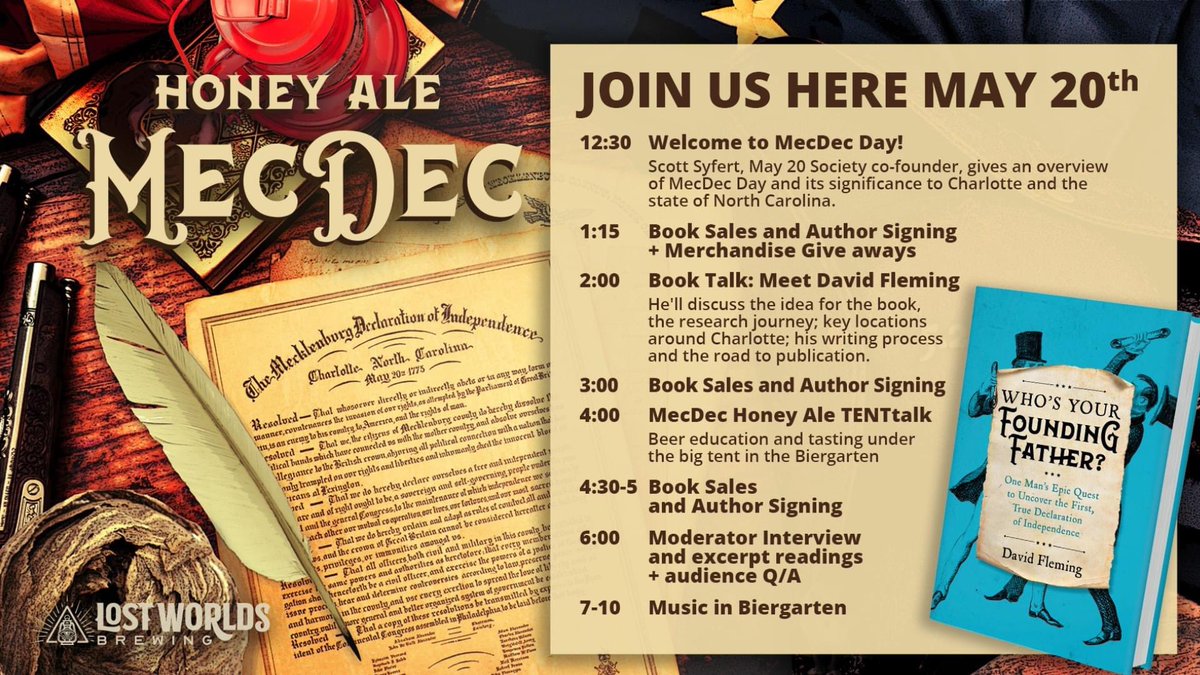 <a href="/EvanKent13/">Evan Kent</a> Last one (sorry!) but since you mentioned day drinking on May 20th - first MecDec Honey Ales are on me.