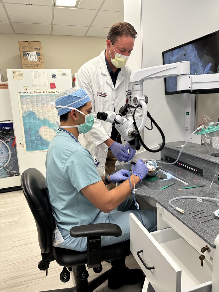 TedImbEARy's tweet photo. Great night with @GluthMichael and the @UChicagoOHNS residents back in the #temporalbone lab for some drilling #otology #ENT #IamOto #mastoidectomy https://t.co/ehA83OfHwa