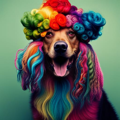 Etolane's tweet photo. "Stunning curly hair dog - made with @NightCafeStudio 

#aiart #nightcafe #digitalart https://t.co/6q2WVzQheS https://t.co/OPV3j88a6u