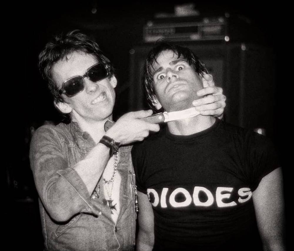Stiv Bators and Paul Robinson, 1977

#thediodes
#stivbators
#thedeadboys
#1977punk