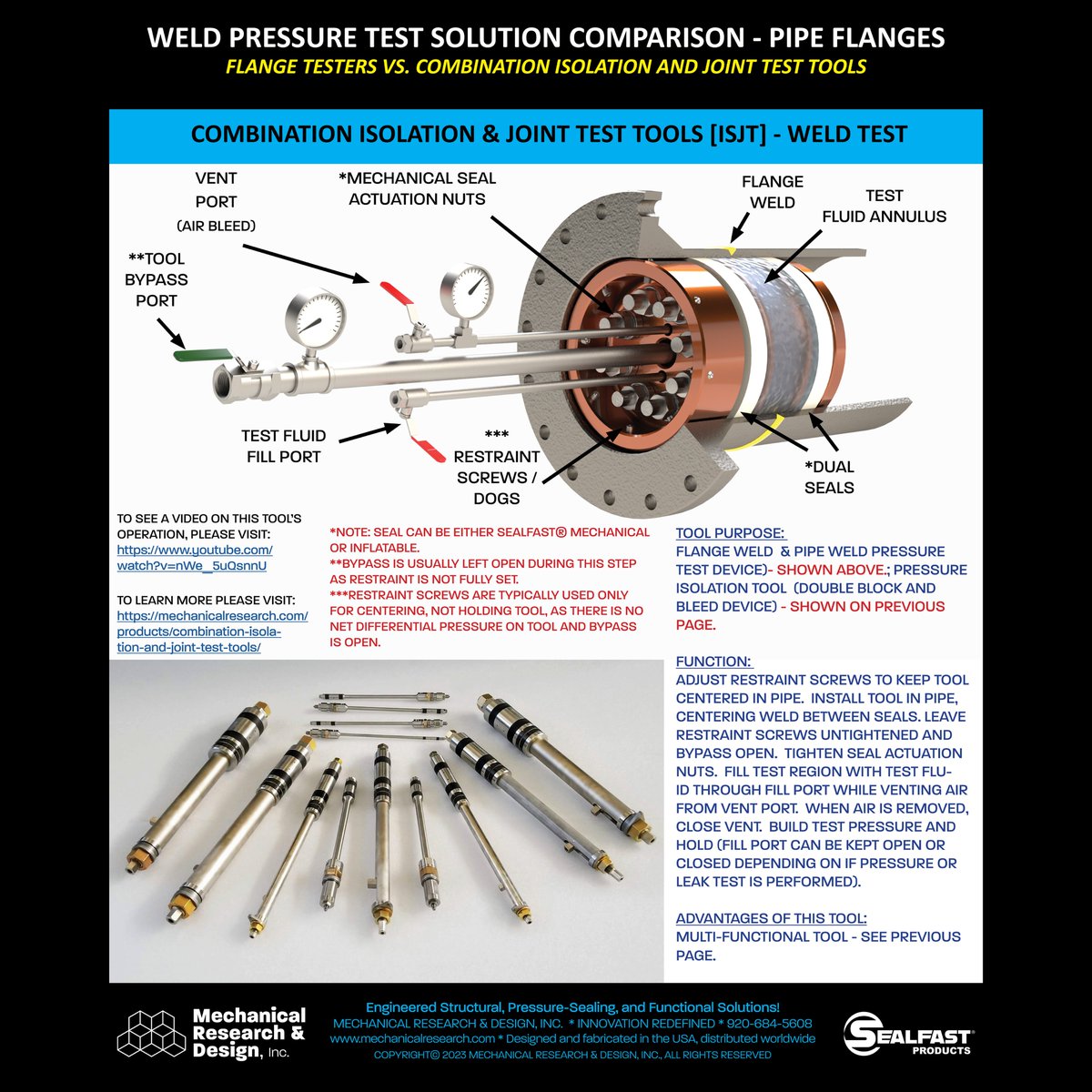 MRDSEALFAST's tweet photo. Weld Pressure Test Solution Comparison – Pipe Flanges: Comparing Flange Test Tools to Combination Isolation &amp; Joint Test Tools - 2 of 2 https://t.co/yZX3MM0RAX #flangetest #weldtest #pipelineintegrity #pipelineengineer #seal #leaktest #pressuretest #construction #sealfast https://t.co/lE1VPQ1iYD