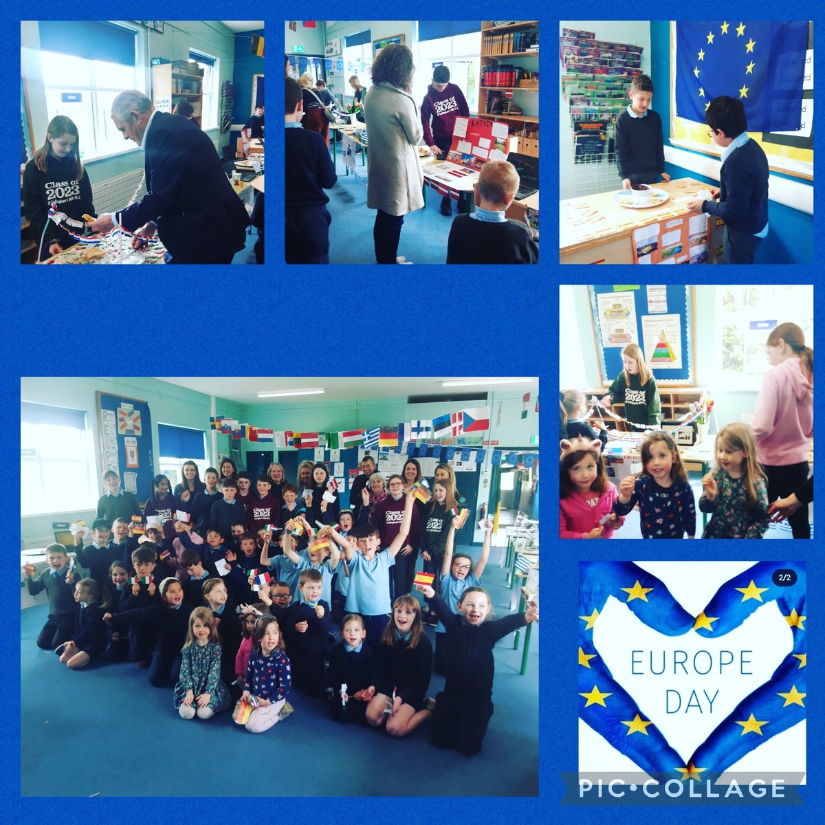 OCMillsNS's tweet photo. Today we celebrated Europe day. The children showcased what they learned throughout the year. Well done 5th &amp; 6th class. Thank you to everyone who came and celebrated with us. 🇪🇺🥳@BlueStarProg https://t.co/nbWnLRYqtw