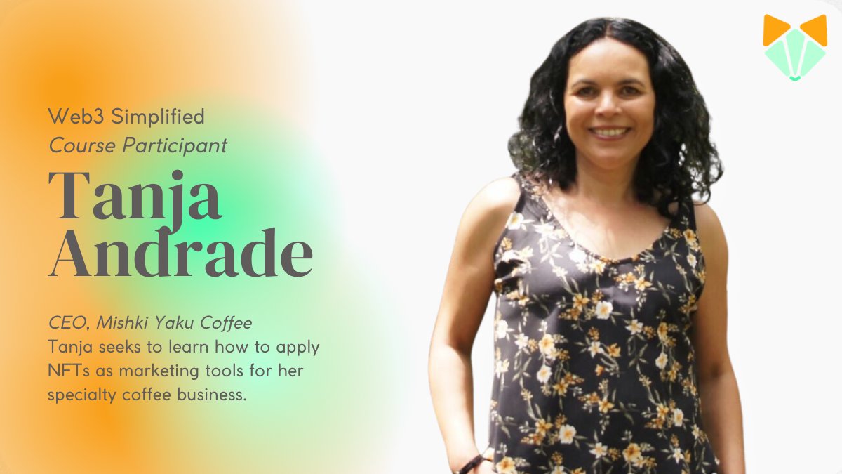 Fox and Happy Blocks (@foxhappyblocks) on Twitter photo Attention coffee lovers! Meet Tanja, CEO of <a href="/mishkiyaku1/">mishkiyakucoffee</a>, a brand on a mission to bring you the best Ecuadorian #SpecialtyCoffee. ☕️
As a participant in our Web3 Simplified course, she's eager to learn how #NFTs can be used as marketing tools. Read more: fhblocks.xyz/fresh-faces-in… Attention coffee lovers! Meet Tanja, CEO of <a href="/mishkiyaku1/">mishkiyakucoffee</a>, a brand on a mission to bring you the best Ecuadorian #SpecialtyCoffee. ☕️
As a participant in our Web3 Simplified course, she's eager to learn how #NFTs can be used as marketing tools. Read more: fhblocks.xyz/fresh-faces-in…