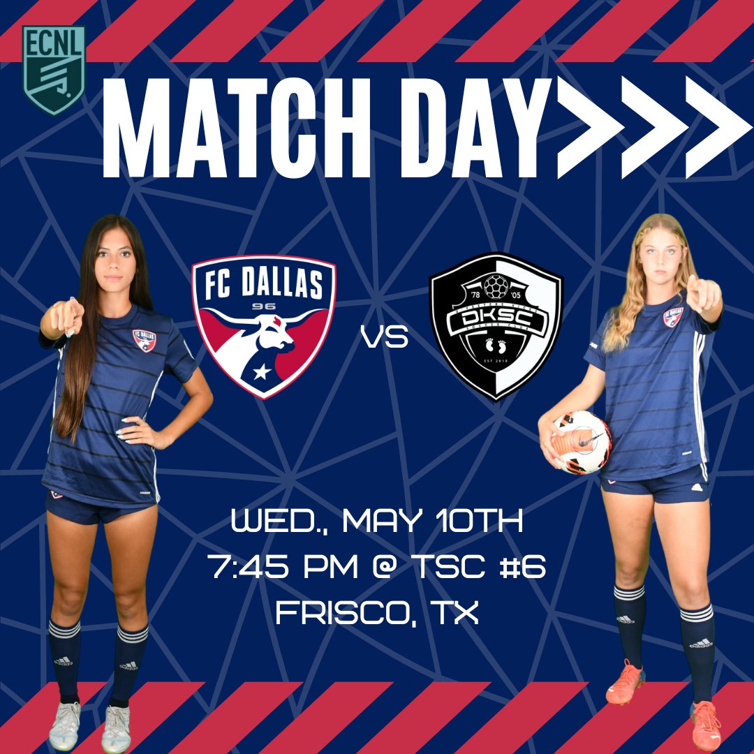FC Dallas 06/05G ECNL- Retired (@fcdallas06gecnl) on Twitter photo 🚨 LAST GAME of THE <a href="/EcnlTexas/">ECNL Girls Texas Conference</a> 22-23 SEASON🚨
Tonight's the Night! Ready to finish the season strong 💪 #DTID #WhateverItTakes #LetsGooooooo
⤵️GAME DETAILS BELOW ⤵️
@FCDwomen | <a href="/ECNLgirls/">ECNL Girls</a> | <a href="/TopDrawerSoccer/">TopDrawerSoccer</a> 🚨 LAST GAME of THE <a href="/EcnlTexas/">ECNL Girls Texas Conference</a> 22-23 SEASON🚨
Tonight's the Night! Ready to finish the season strong 💪 #DTID #WhateverItTakes #LetsGooooooo
⤵️GAME DETAILS BELOW ⤵️
@FCDwomen | <a href="/ECNLgirls/">ECNL Girls</a> | <a href="/TopDrawerSoccer/">TopDrawerSoccer</a>