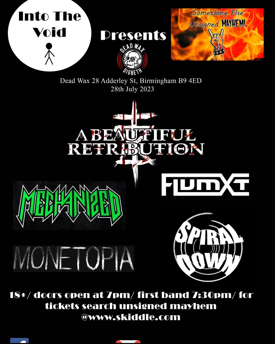 RoomForMoreRec1's tweet photo. @ITHERETWEETER1 Good morning do you mind sharing my upcoming gig please with @MechanizedUK
& @ABRBandOfficial at Dead Wax in Birmingham please with #monetopia #spiraldown #flumXT
https://t.co/nc1mc0sBNv https://t.co/zXCWfOMKZZ
