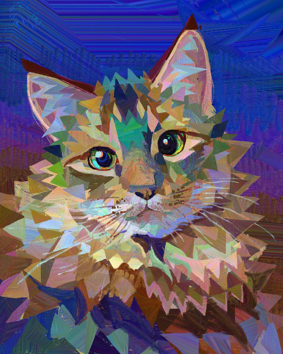 banditjoj's tweet photo. final pet portrait comission batch of @fangedbunnydraws 's cats and @grakoras 's Minnie! :3 thank you for the support for zeus! <3 https://t.co/NW2QdtjRpi