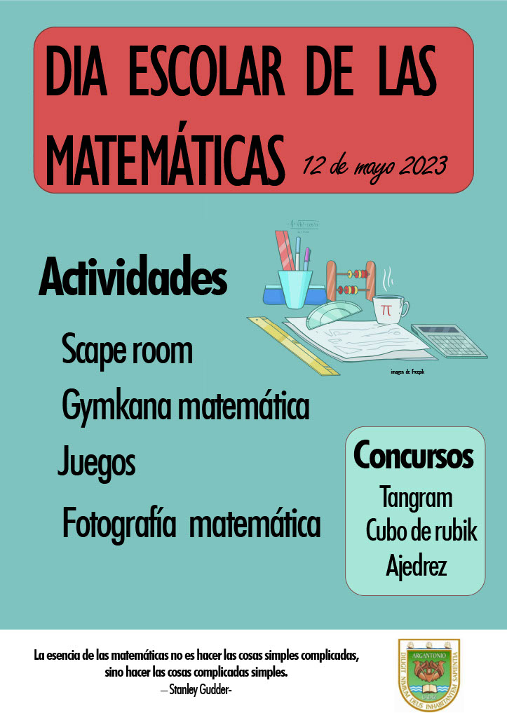 Argantonio1970's tweet photo. El viernes celebramos como merece el Día Escolar de las Matemáticas con la coordinación de nuestra profesora @EliMonRus https://t.co/GOHOCznO57