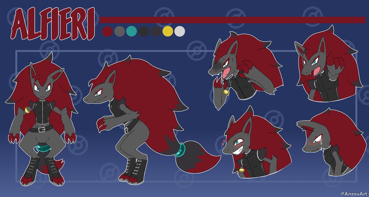 ANZZUART's tweet photo. Ref sheet comm for @AlfieriPanther  1/2
#zoroark #pokemon #art #pokemonart #refsheetcomm #comission https://t.co/yDYMZffynL