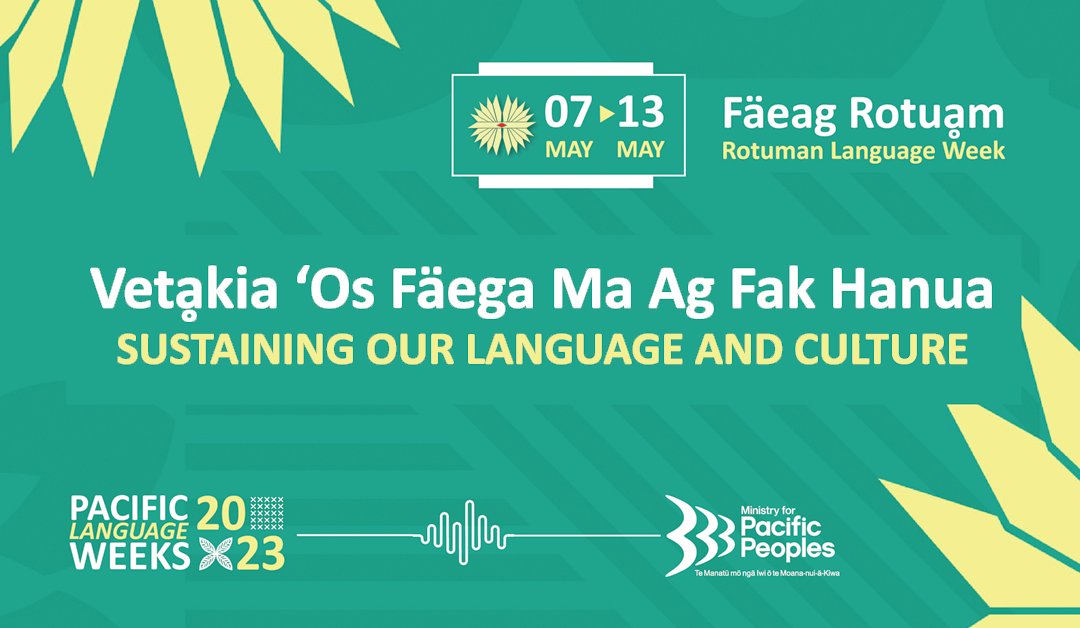 AucklandUni's tweet photo. This week is Rotuman Language Week - Gasav Ne Fäeag Rotuạm Ta! 🌺
Discover some resources for Rotuman language revitalisation, curated by the University Library: https://t.co/A0mfFN1y7z
#RotumanLanguageWeek https://t.co/p9ruvHWuP5