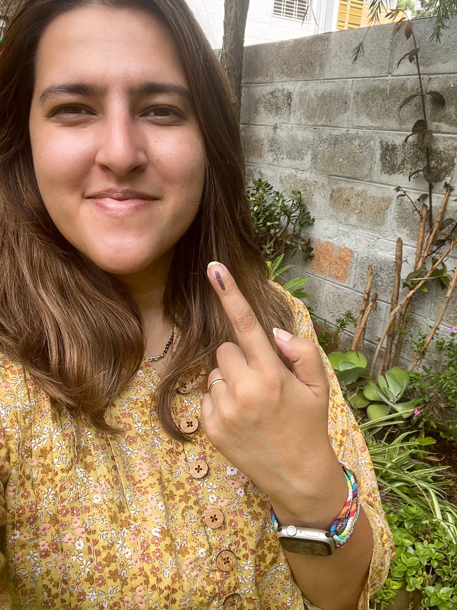 With zero apologies to Kimmy K, get your effing ass up and vote 🗳️ #bangalore #karnataka