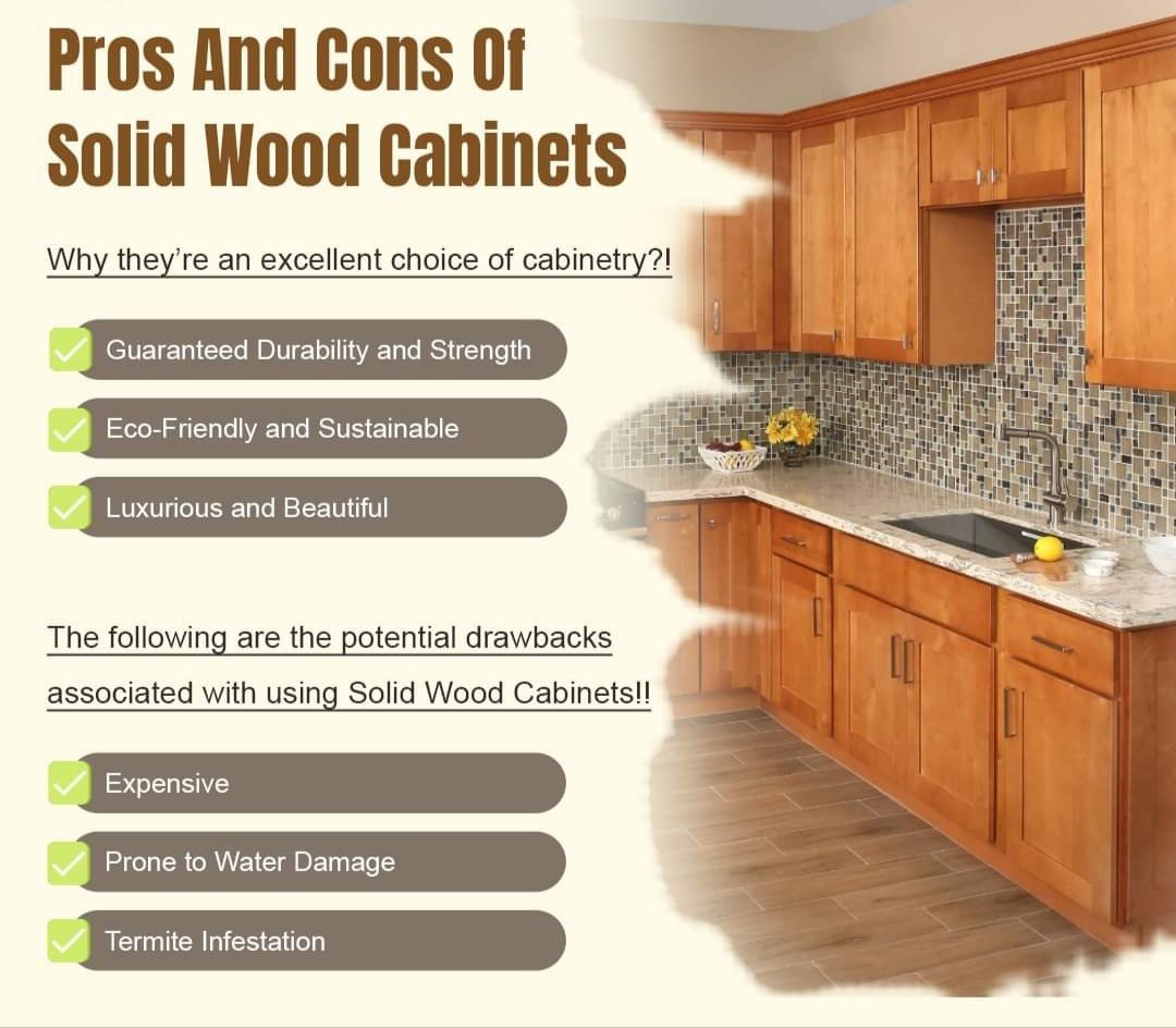 UCFDesignStudio's tweet image. 🌟 Pros And Cons Of Solid Wood Cabinets 😘
.
✨ Why they’re an excellent choice of cabinetry ⁉️
.
👉🏼 Guaranteed Durability and Strength
👉🏼 Eco-Friendly and Sustainable
👉🏼 Luxurious and Beautiful
.
✨ The following are the potential drawbacks associated with using Solid Wood